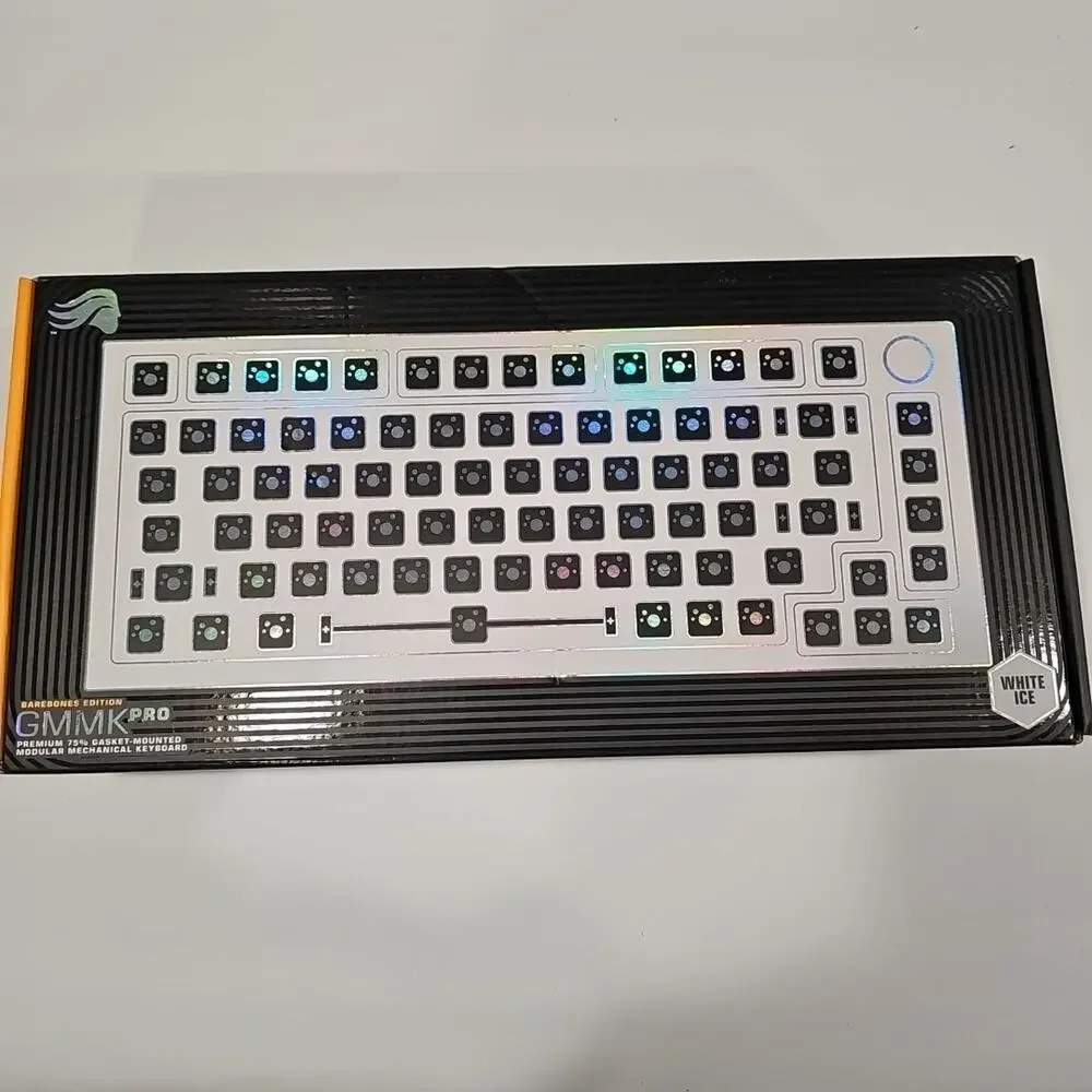 Glorious Gaming GMMK PRO 75% Barebones White (Frame Only) Modular Keyboard